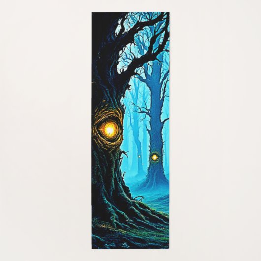 Dark Fantasy Eyeball Forest Design Yogamatte (Rückseite)