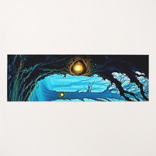 Dark Fantasy Eyeball Forest Design Yogamatte (Vorderseite (Horizontal))