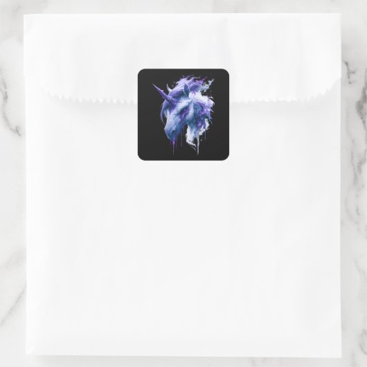 Dark Fantasy Galaxy Einhorn Aufkleber (Tasche)