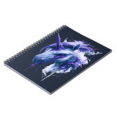 Dark Fantasy Galaxy Einhorn Notizbuch Notizblock (Linke Seite)