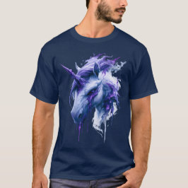 Dark Fantasy Galaxy Einhorn T-Shirt