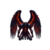 Dark Fantasy Gefallener Engel Hoodie mit Feurigen 