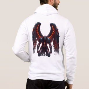 Dark Fantasy Gefallener Engel Hoodie mit Feurigen