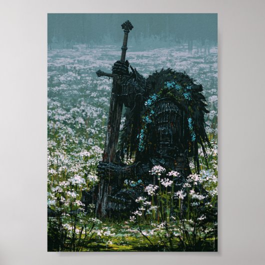 Dark Fantasy gefallener Ritter Poster (Vorne)