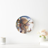 Dark Fantasy Girl - Downtown Aesthetic Runde Wanduhr (Zuhause)