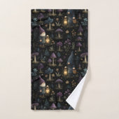 Dark Fantasy Gnome und Mushroom Pattern Badhandtuch Set (Handtuch)