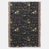 Dark Fantasy Gnome und Mushroom Pattern Decke (Vorderseite Vertikal)