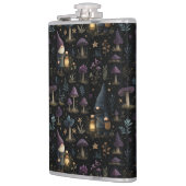 Dark Fantasy Gnome und Mushroom Pattern Flachmann (Links)