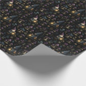 Dark Fantasy Gnome und Mushroom Pattern Geschenkpapier (Ecke)