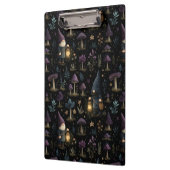 Dark Fantasy Gnome und Mushroom Pattern Klemmbrett (Links)
