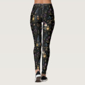Dark Fantasy Gnome und Mushroom Pattern Leggings (Rückseite)