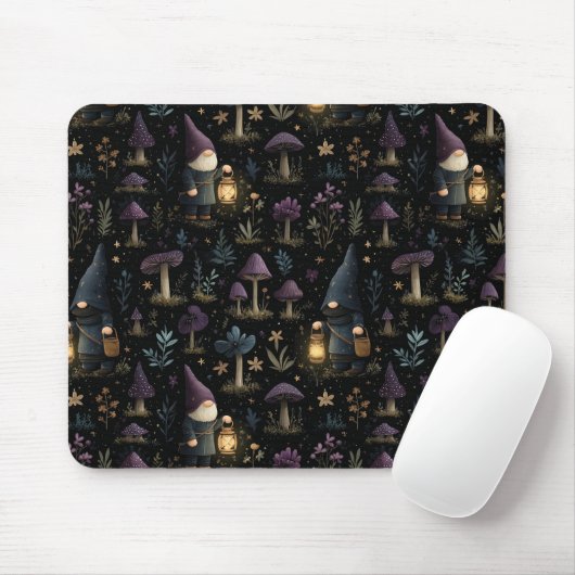 Dark Fantasy Gnome und Mushroom Pattern Mousepad (Mit Mouse)