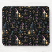 Dark Fantasy Gnome und Mushroom Pattern Mousepad (Vorne)