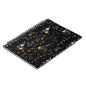 Dark Fantasy Gnome und Mushroom Pattern Notizblock (Linke Seite)