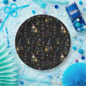 Dark Fantasy Gnome und Mushroom Pattern Pappteller (Party)