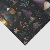 Dark Fantasy Gnome und Mushroom Pattern Seidenpapier (Detail)