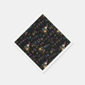 Dark Fantasy Gnome und Mushroom Pattern Serviette (Ecke)