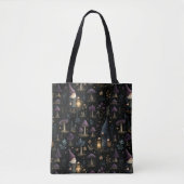 Dark Fantasy Gnome und Mushroom Pattern Tasche (Vorderseite)