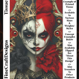 Dark Fantasy Gotheen Königin Art DA4L Decoupage Seidenpapier