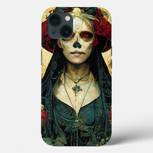 Dark Fantasy Gothic Skull Frau Case-Mate iPhone Hülle (Rückseite)