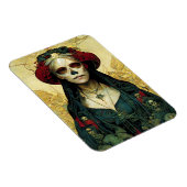 Dark Fantasy Gothic Skull Frau Magnet (Rechte Seite)