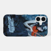 Dark Fantasy Gothic Violinist in Moonlit Garden iPhone 16 Hülle (Rückseite (Horizontal))