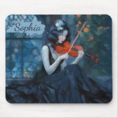 Dark Fantasy Gothic Violinist in Moonlit Garden Mousepad (Vorne)