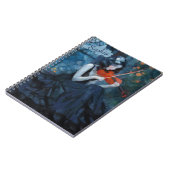 Dark Fantasy Gothic Violinist in Moonlit Garden Notizblock (Linke Seite)