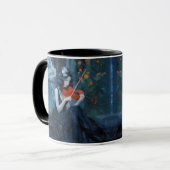 Dark Fantasy Gothic Violinist in Moonlit Garden Tasse (Vorderseite Links)