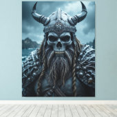 Dark Fantasy Norse Viking Poster mit Horned Helmet Leinwanddruck (Insitu (Holzboden))