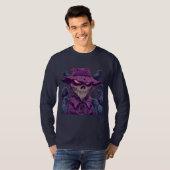Dark Fantasy Rabe Vogelscheuche Langarmshirt T-Shirt (Vorne ganz)