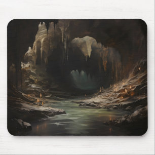 Dark Fantasy River Höhle Mousepad