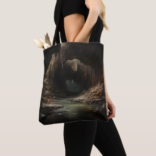 Dark Fantasy River Höhle Tasche