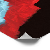 Dark Fantasy Rote Festung Silhouette Abenteuer Kun Poster (Ecke)