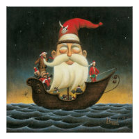 Dark Fantasy Santa Pirate Leinwand Art