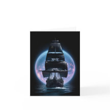 Dark Fantasy Segelschiff Bon Voyage Card