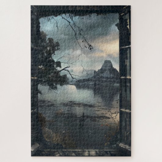 Dark Fantasy World Window View Puzzle (Vertikal)