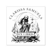Dark Fantasy Zauberin Ex Libris Library Book Permastempel (Design)