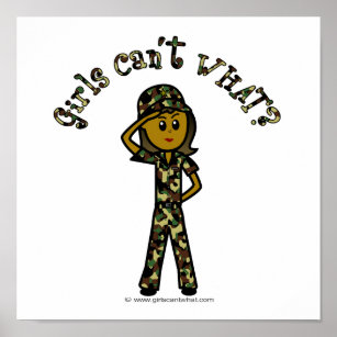 Dark Female Army Girl Poster