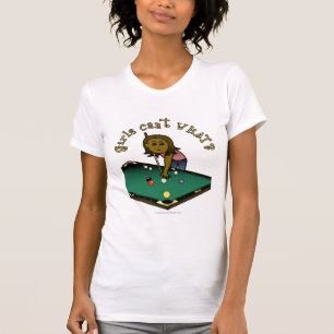 Dark Female Billiard Player T-Shirt