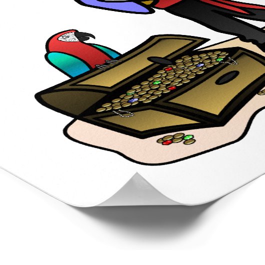 Dark Female Pirate Poster (Ecke)