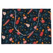 Dark Festive Mixed Candles Holiday Gift Bag Große Geschenktüte (Vorderseite)