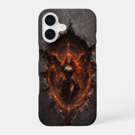 Dark Fire Angel iPhone 16 Case  Gothic Fantasy Art Hülle