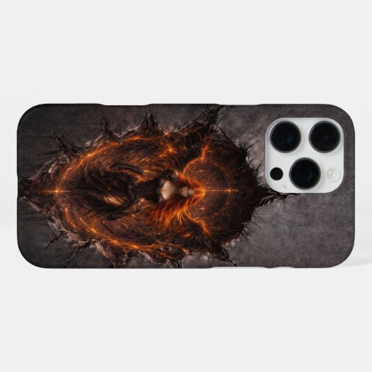 Dark Fire Angel iPhone 16 Pro Max Case Hülle (Rückseite (Horizontal))