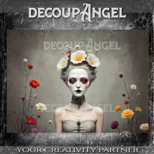 Dark Flora Decoupage Seidenpapier