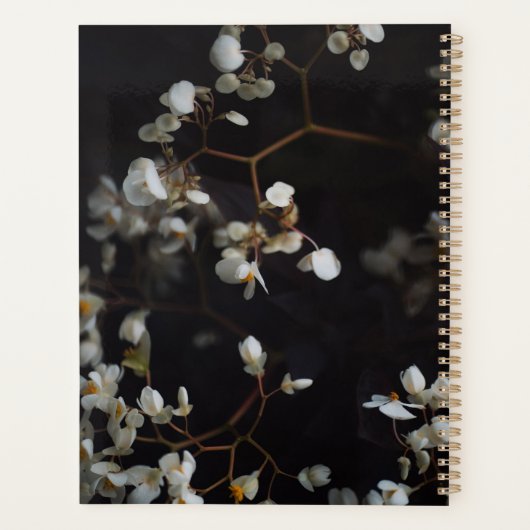 Dark floral aesthetic  planer (Rückseite)