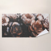 Dark Floral Badehandtuch (Badehandtuch)