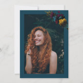 Dark Floral Beerdigung Einladung (Rückseite)