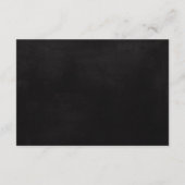 Dark Floral Black Gothic Lila Halloween Hochzeit Begleitkarte (Rückseite)