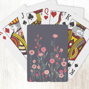 Dark Floral Boho Spielkarten